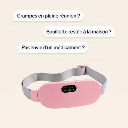 Crampes en pleine réunion ? Bouillotte restée à la maison ? Pas envie d'un médicament ?