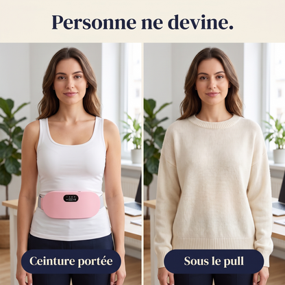 Personne ne devine : la ceinture portée puis invisible sous le pull