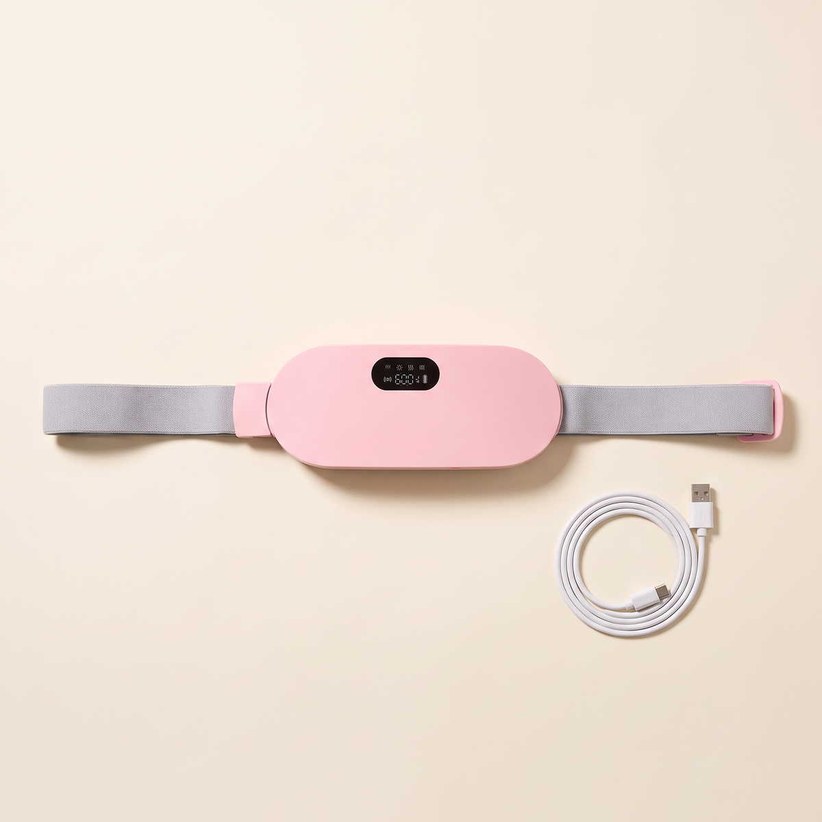 Ceinture Lunéa à plat avec son câble USB-C